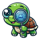Schildkröte analysiert KI-Chip